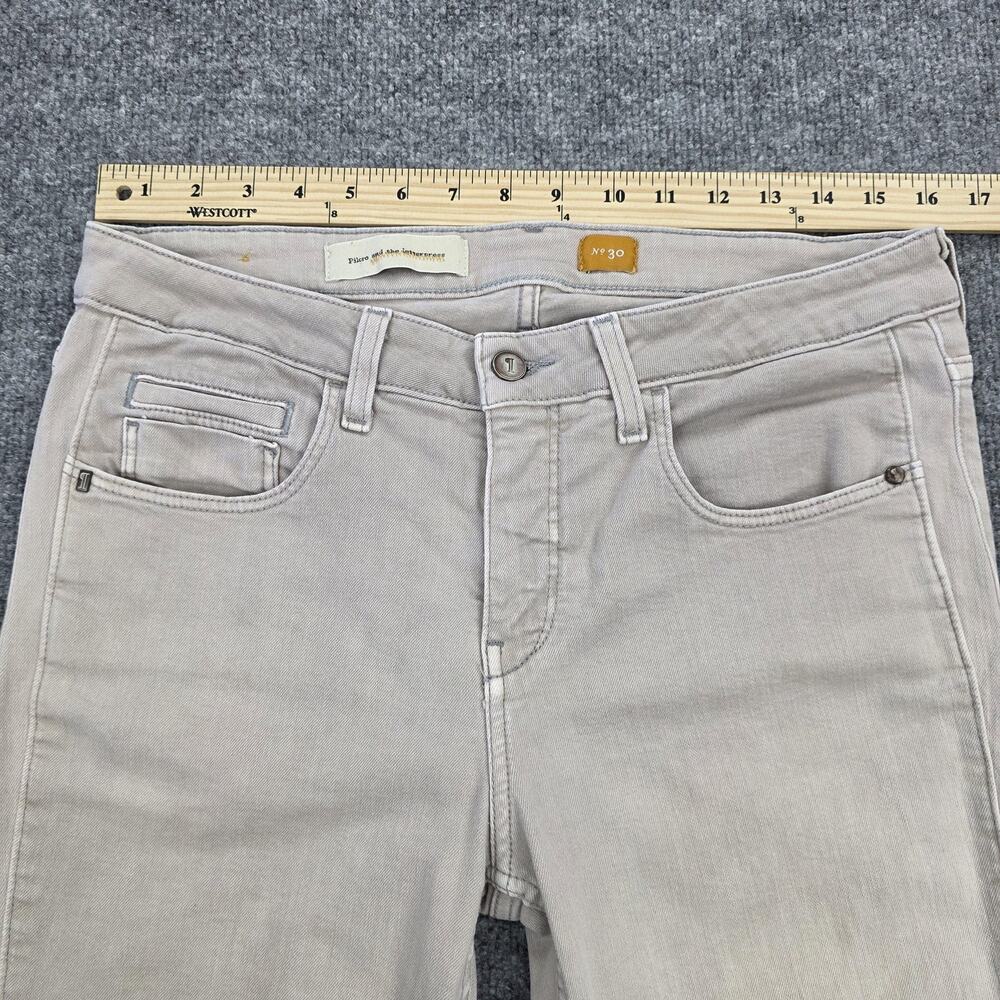 Pilcro Jeans Womens 30 Beige Denim Straight Leg Casual Stretch Minimalist Prep - Picture 4 of 16